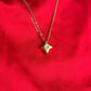 Crystal Gold Star Burst Necklace