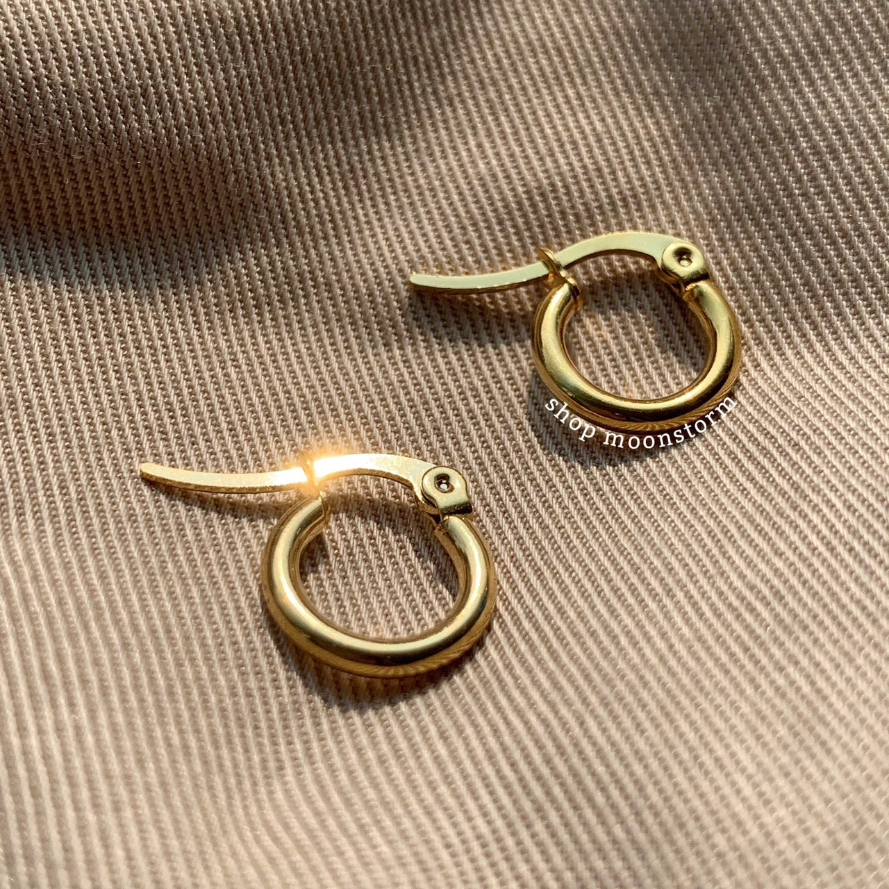 12mm Gold Hoop Earrings