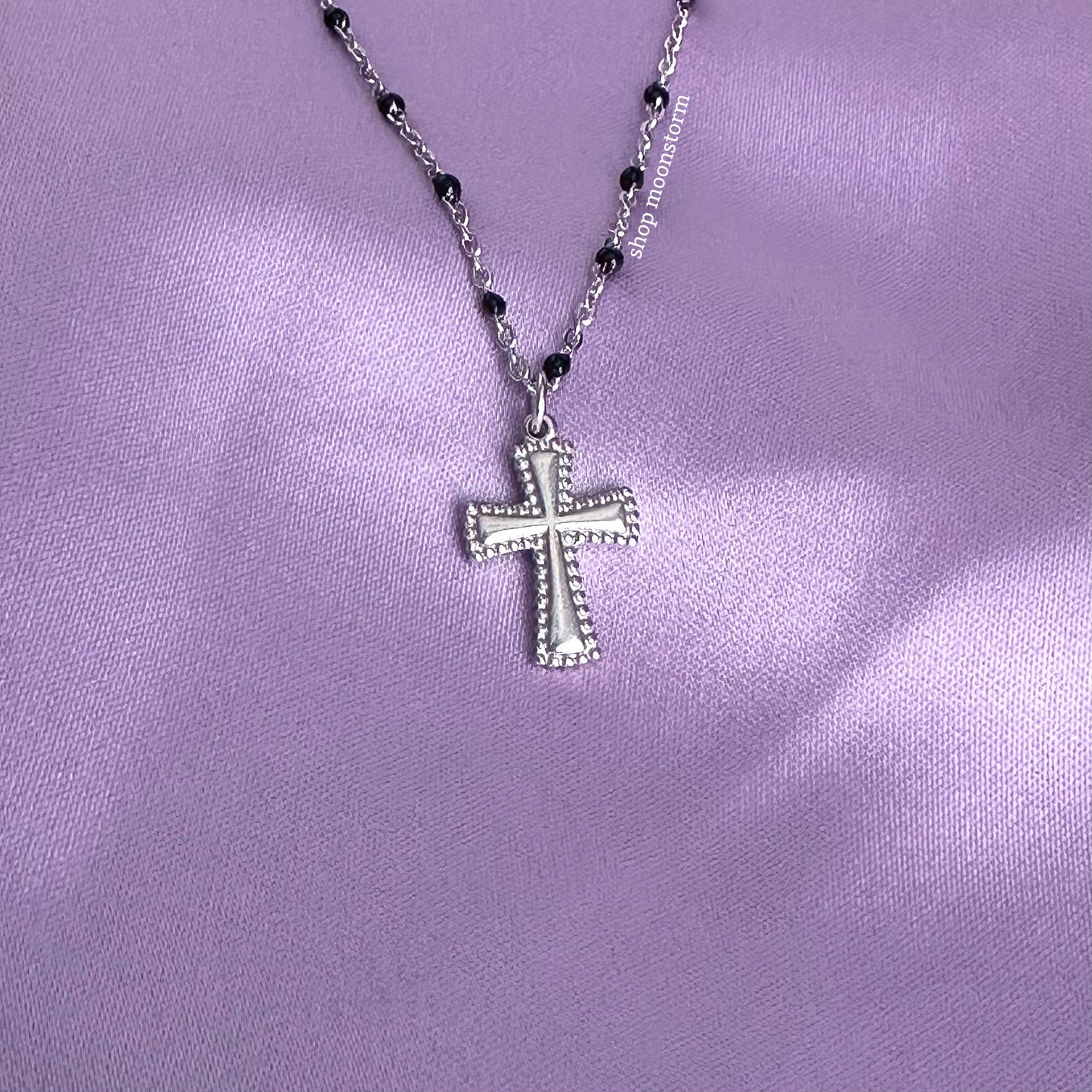 Holy Grail Cross Beaded Necklace