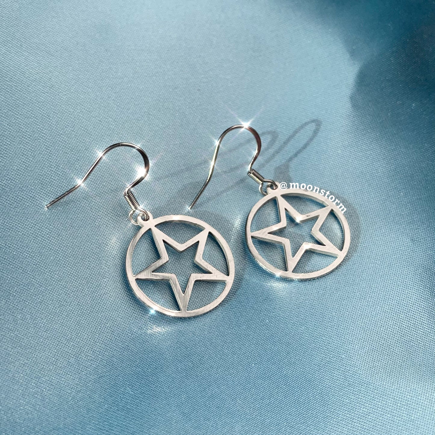 Silver Star Cutout Earrings