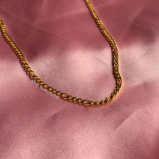 3mm Gold Figaro Necklace