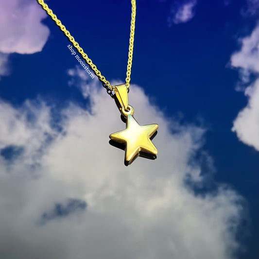 Gold Stellar Star Necklace