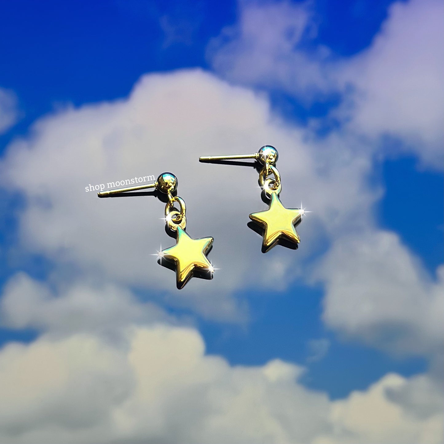 Stellar Star Stud Earrings (Gold Version)