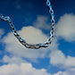 Cable Chain Link Silver Necklace