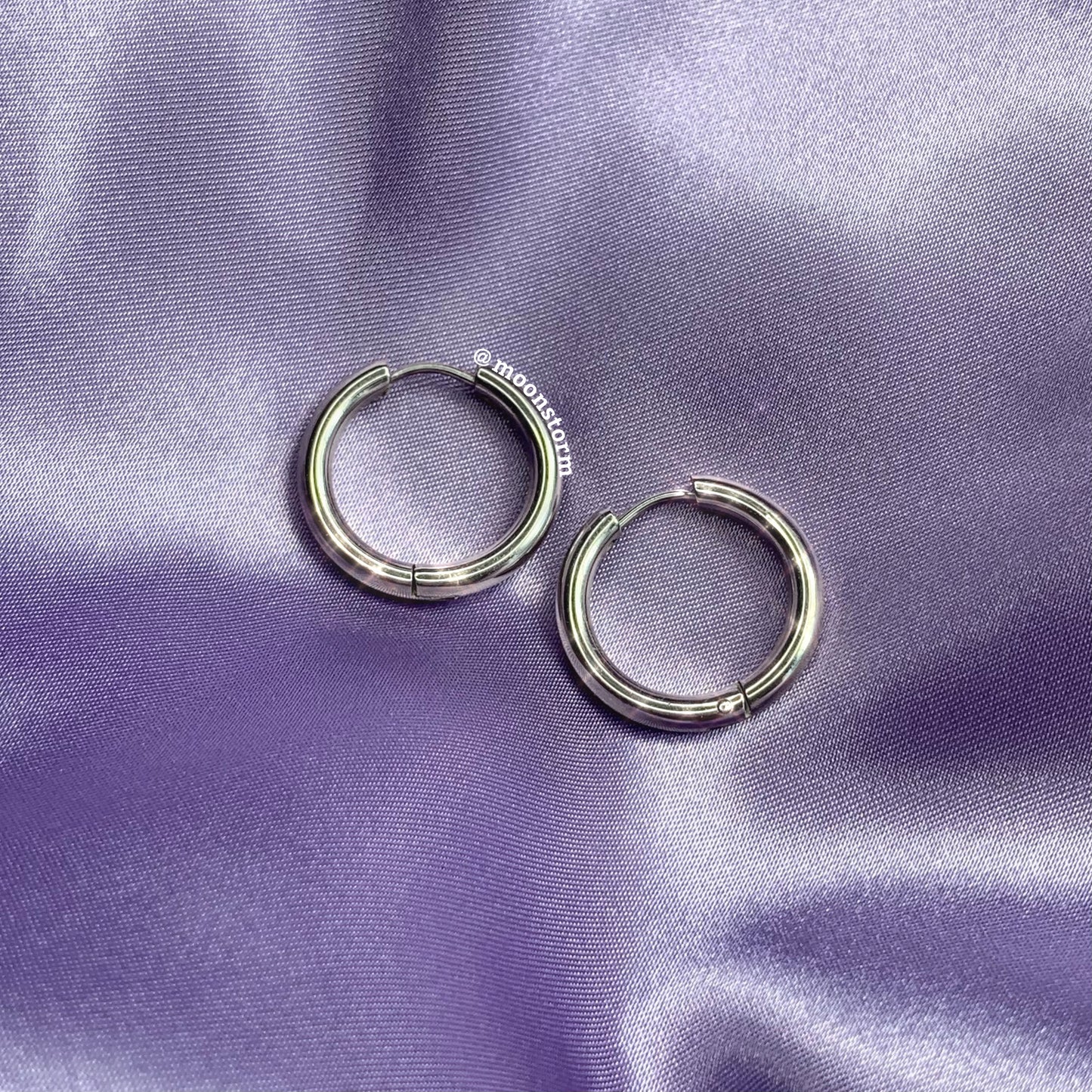 16mm Silver Hoop Earrings