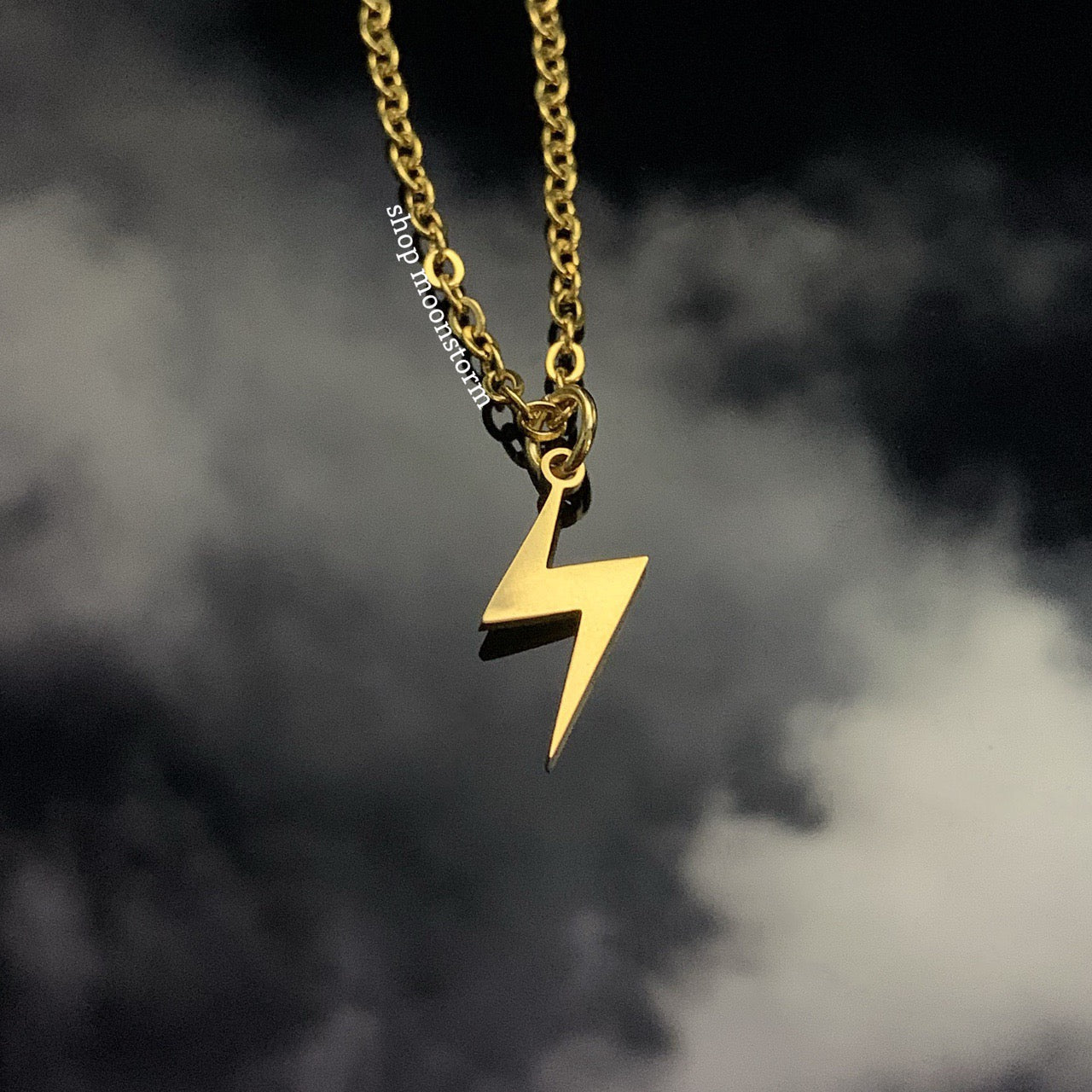 Gold Lightning Bolt Necklace