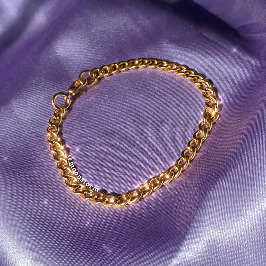 5mm Gold Cuban Link Anklet