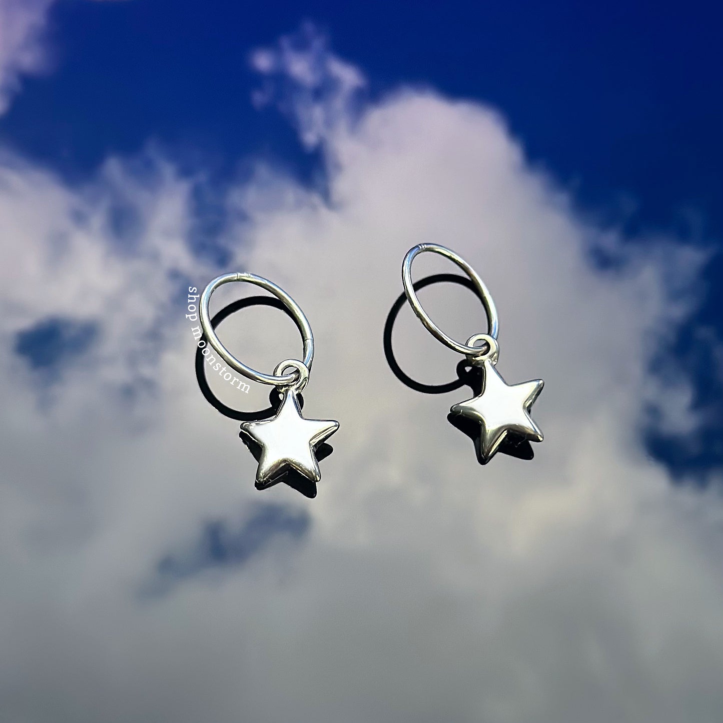 Stellar Star Hoop Earrings