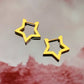 Gold Star Hoop Earrings (Smaller Version)