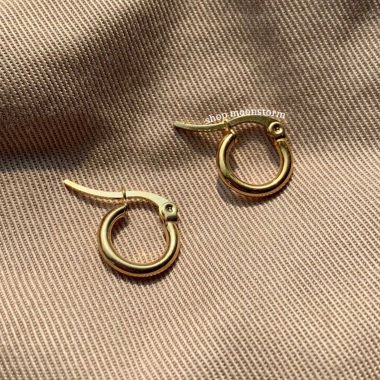 12mm Gold Hoop Earrings
