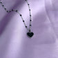 Black Heart Beaded Necklace